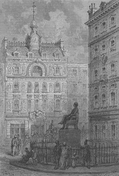 Statua di Peabody al Centro della Città di Londra da Gustave after Dore